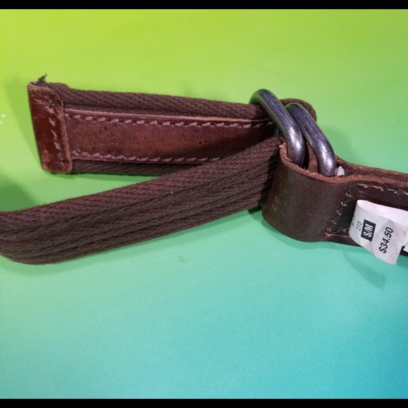NWT Aeropostale Belt Style #9714 Brown Dress Casual Unisex Woven Leather Detail - Picture 5 of 6